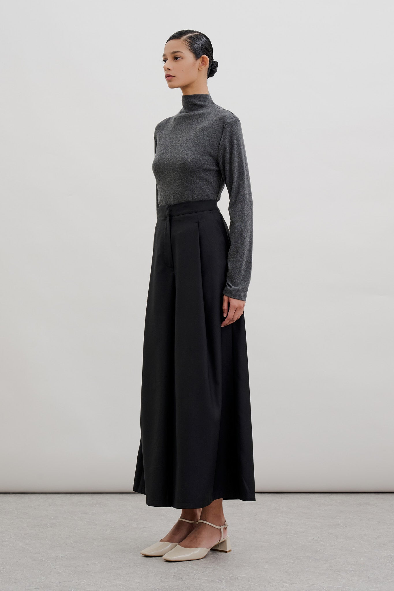 High-Neck Long Sleeve Top