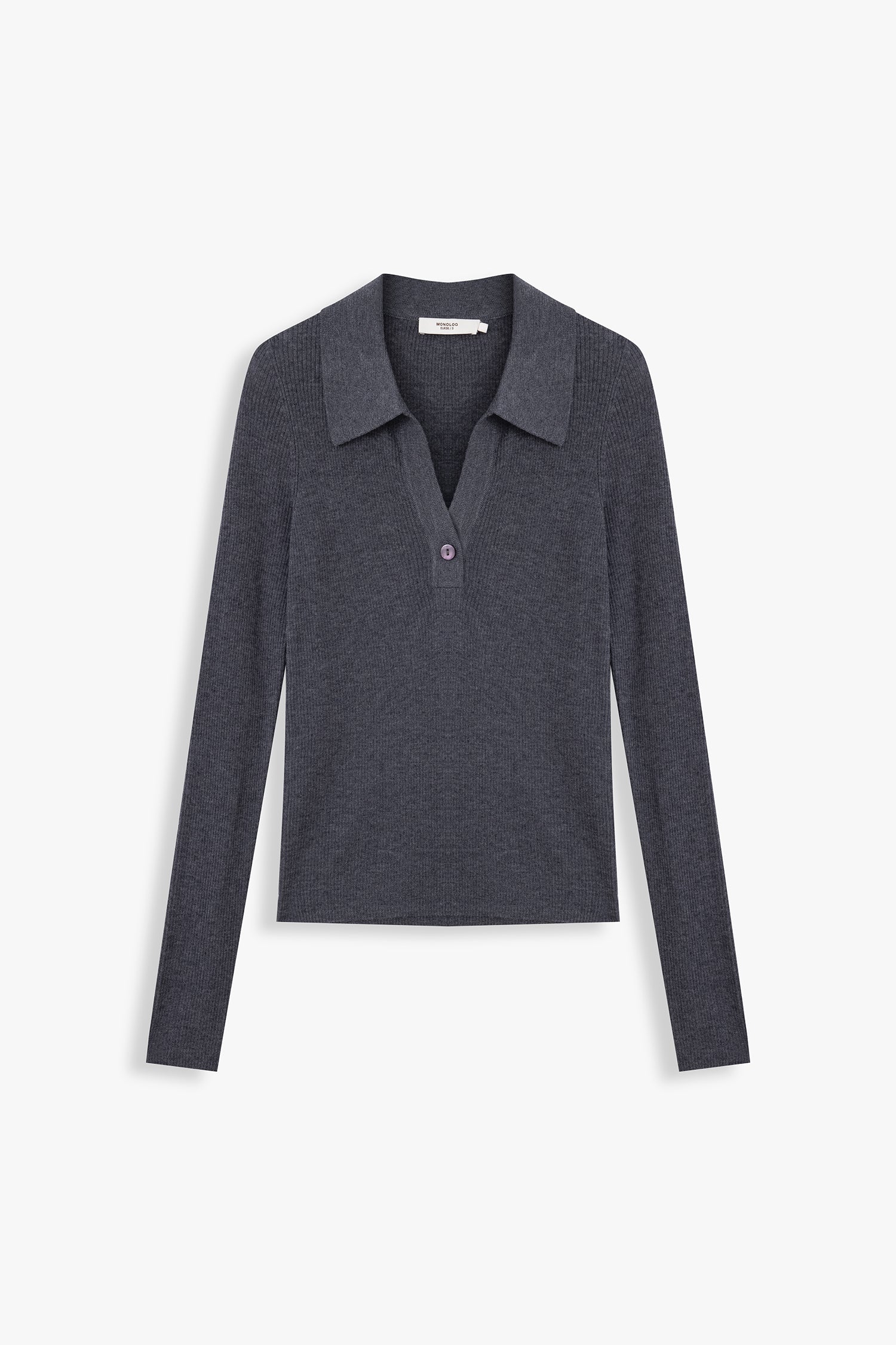 Sarah Long Sleeve Polo Collar Top
