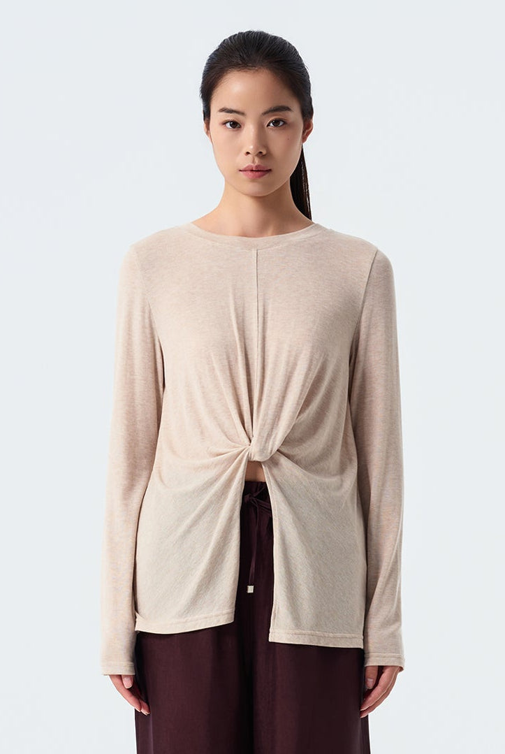 Lila Twist-Front Long Sleeve Top