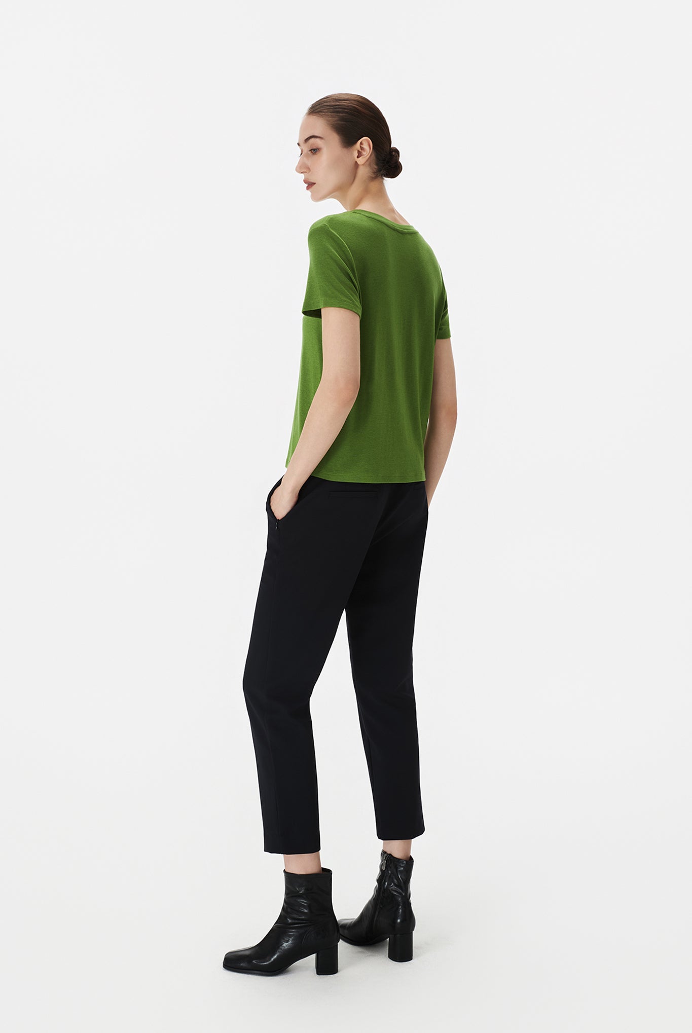 V Neck Tencel T-shirt