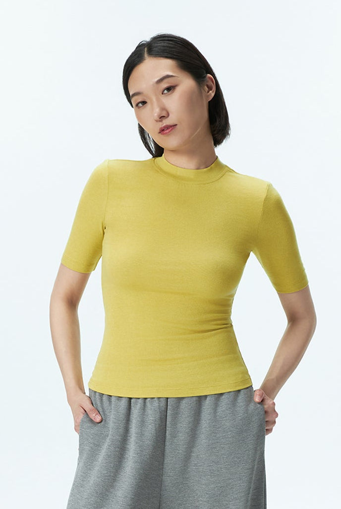 Mock Neck Tee