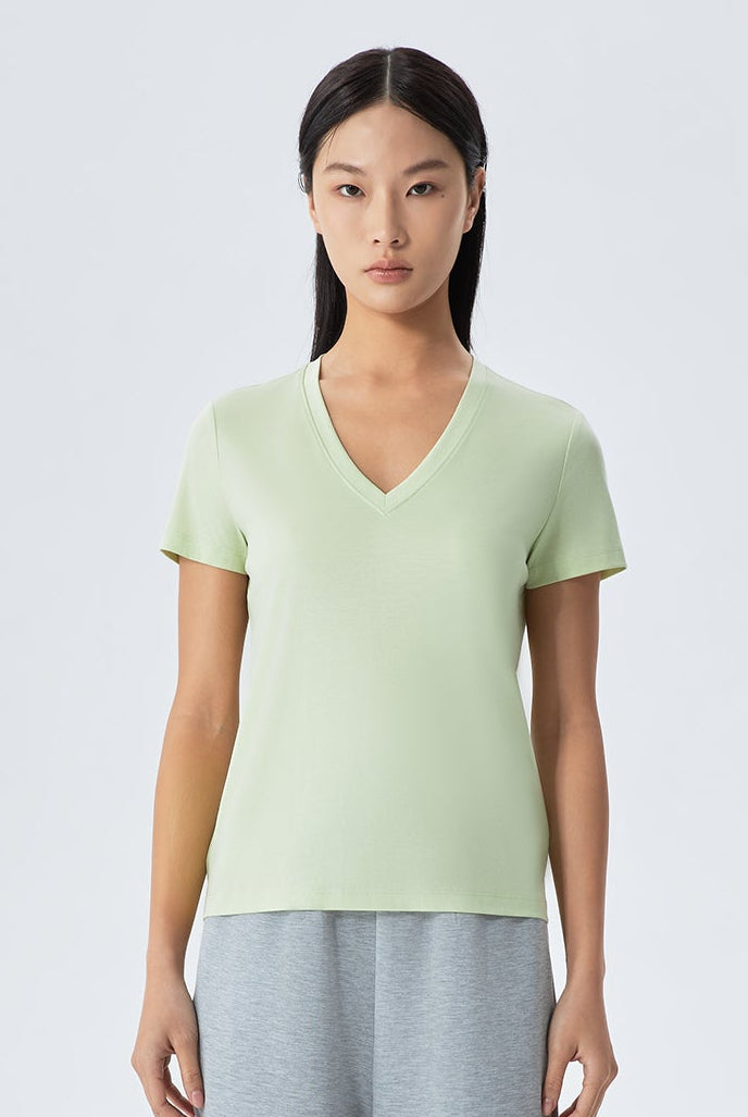 Novel Pima Cotton V-Neck T-Shirt