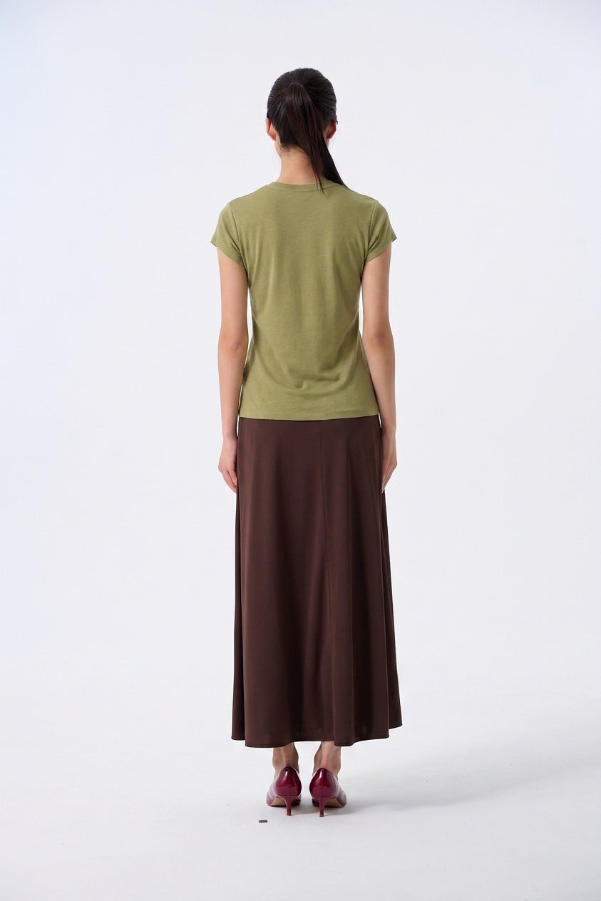 Nyla Lyocell Jersey Cap Sleeved Top