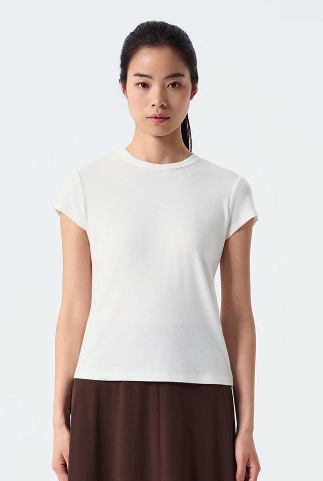 Nyla Lyocell Jersey Cap Sleeved Top