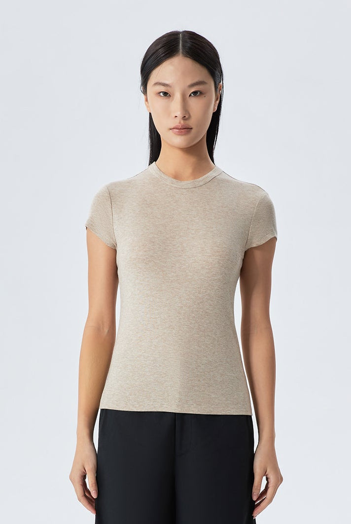 Nyla Lyocell Jersey Cap Sleeved Top