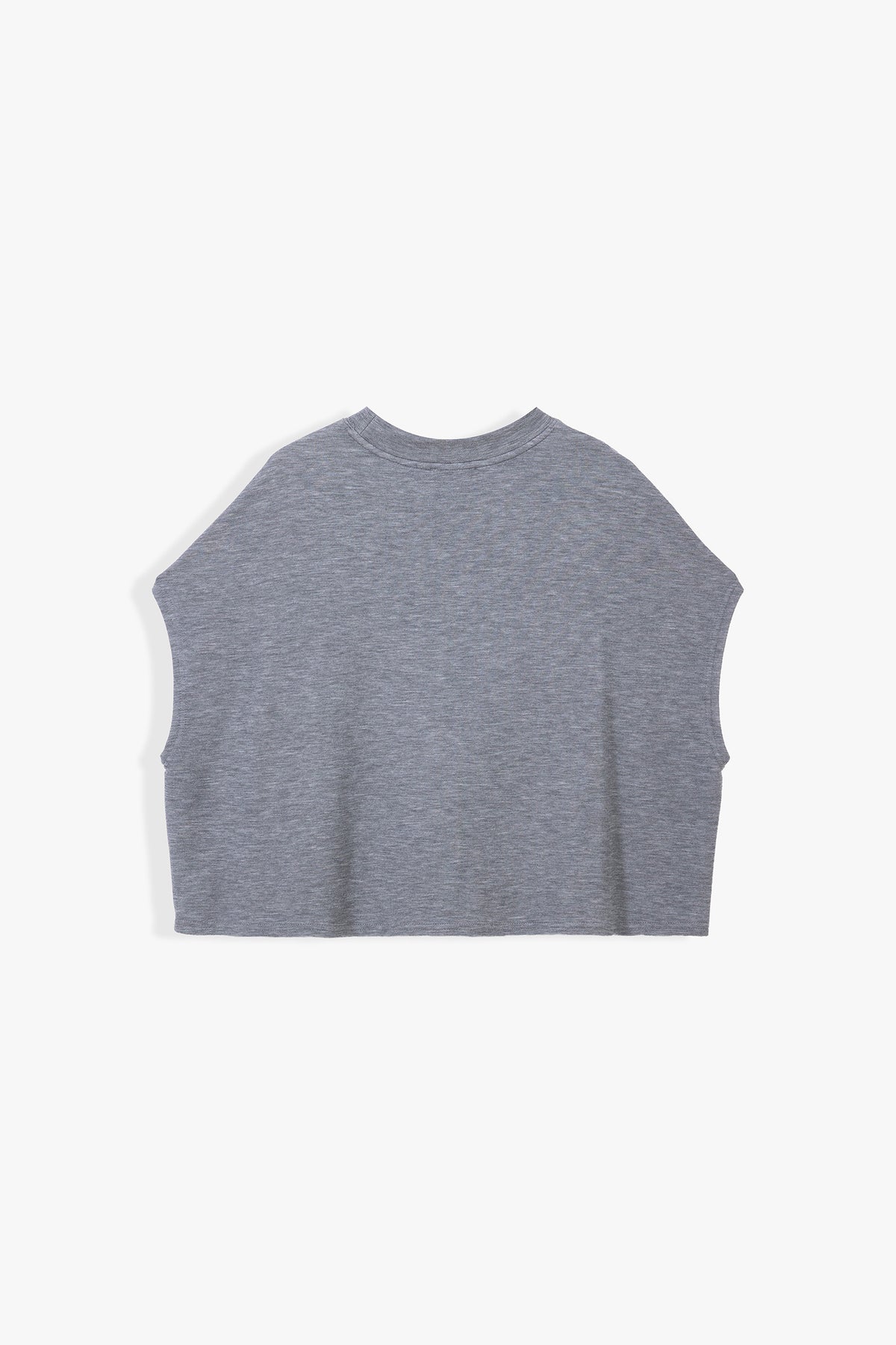 Violet Ribbed Round Neck Boxy Top