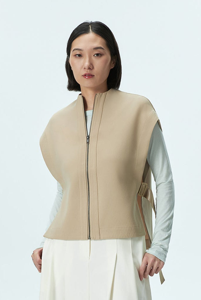 Zip Front Cover-Up with Open Sides