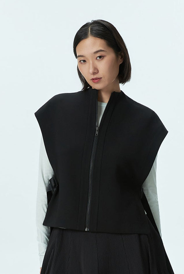 Zip Front Cover-Up with Open Sides