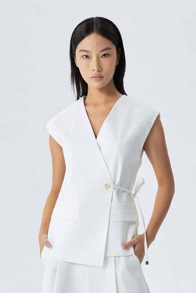 Quinn Wrap Front Gilet Waistcoat