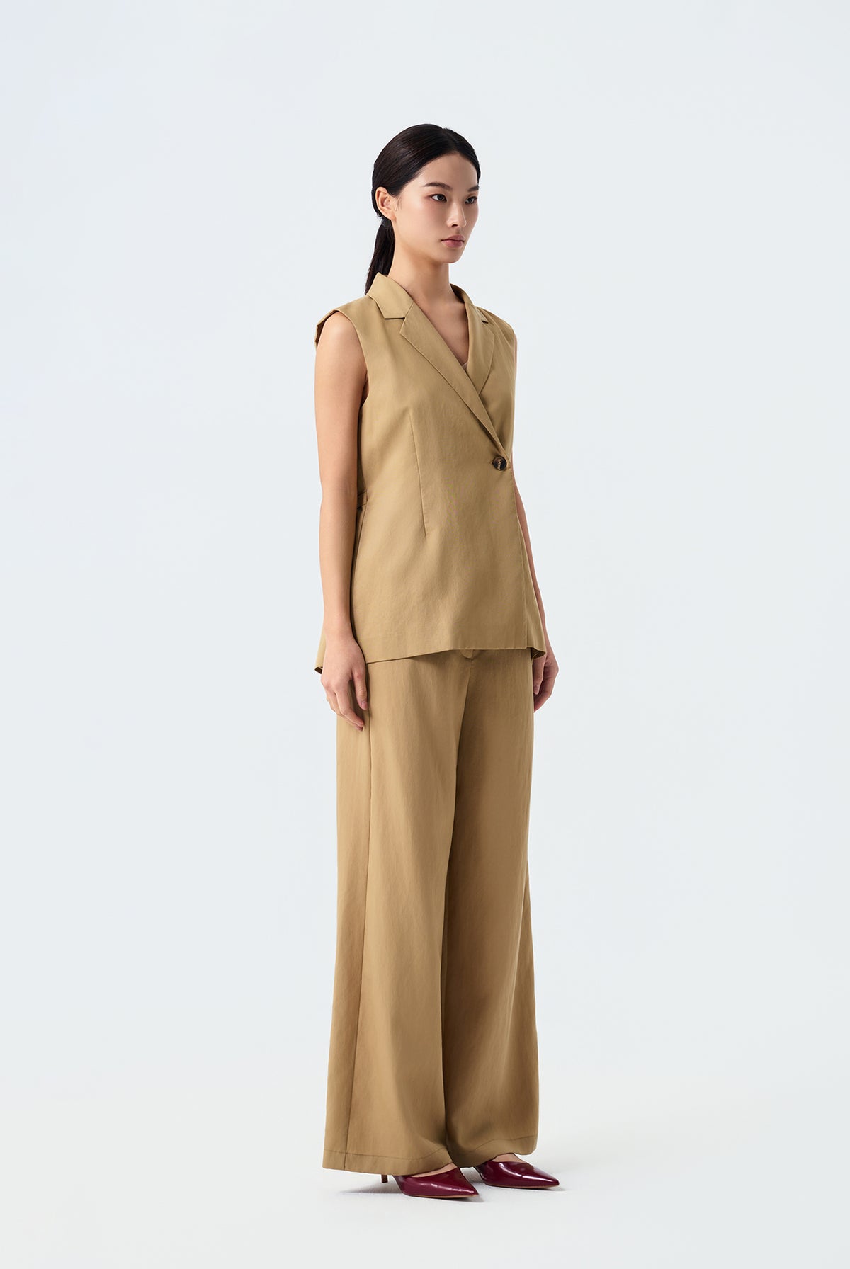 Miko Draped Back Sleeveless Vest