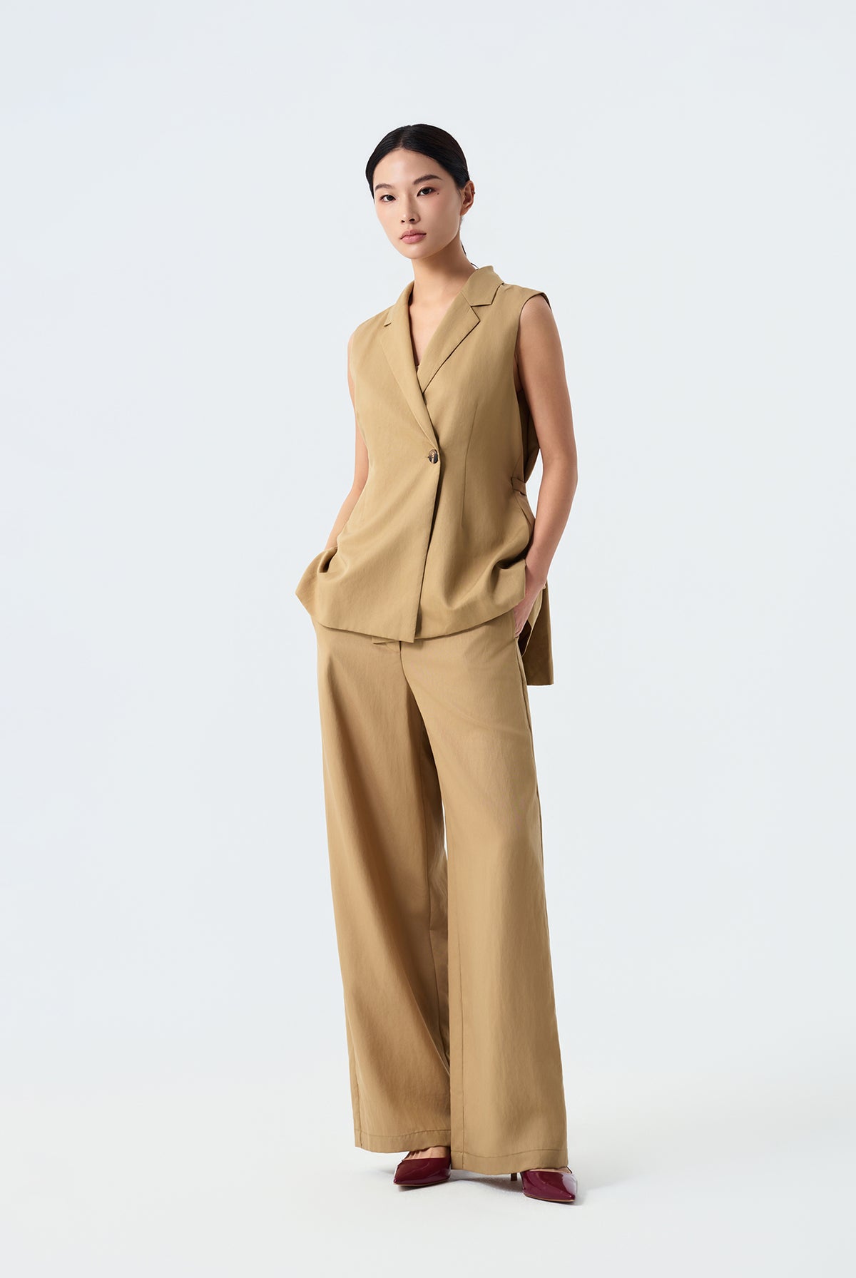 Miko Draped Back Sleeveless Vest
