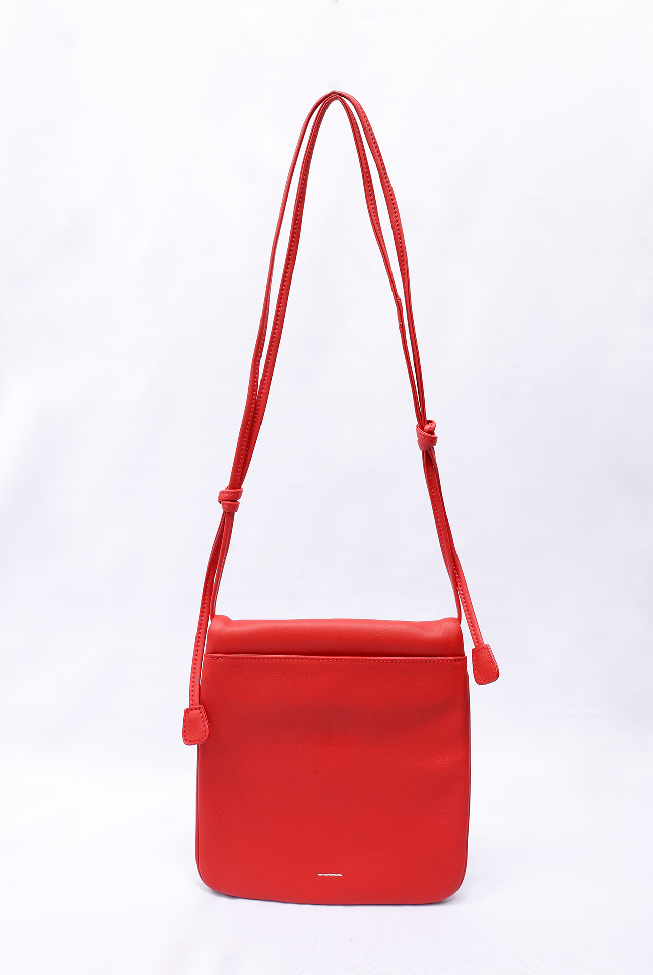 Foldover Leather Purse With Strap