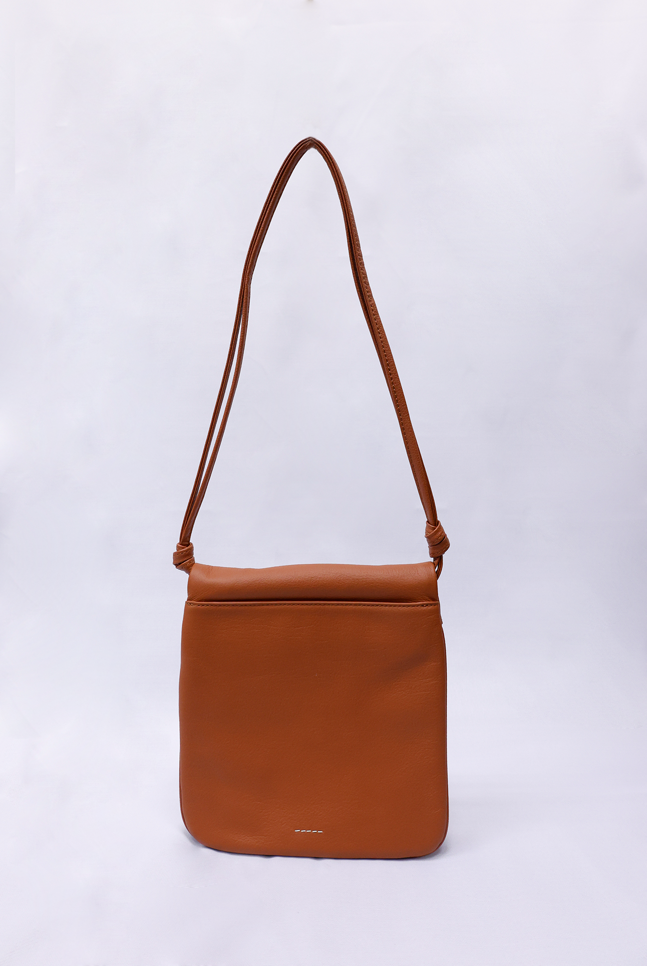 Foldover Leather Purse With Strap