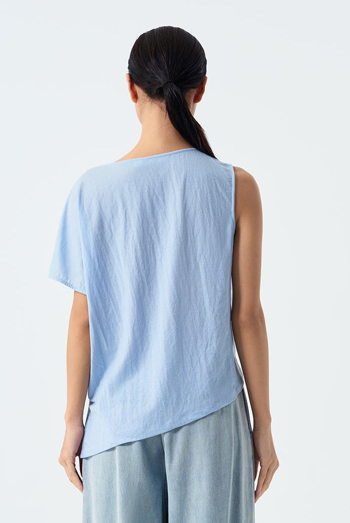 Micah Asymmetric Sleeve and Hem Top